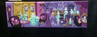 Shag Disney Parks Haunted Mansion 50th Anniversary 31 Ghosts Signed Canvas 6x20