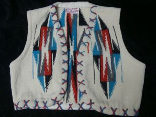 Vintage La Azteca Chimayo Sport Jacket Handwoven Wool Vest