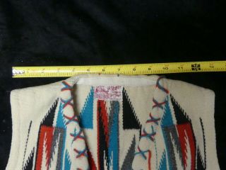 Vintage La Azteca Chimayo Sport Jacket Handwoven Wool Vest 9