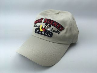 Walt Disney World Authentic Quality Baseball Cap 1971 Hat Tan Beige Adjustable
