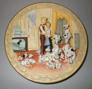 Walt Disney Animated Classics 101 Dalmatians 1961 3d Plate
