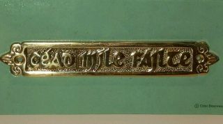 Celtic Wall Plaque Sign Solid Brass Cead Mile Failte A Hundred Thousand Welcomes
