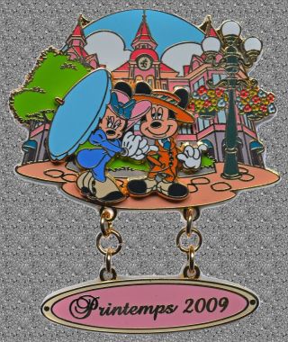 Disney Pin Dlp Printemps 2009 Mickey & Minnie Le 900