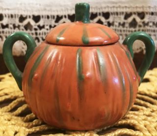 SCARCE Vintage Halloween Porcelain Tea Set Sugar Bowl & Lid Germany 1908 - 32 4