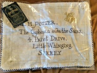 Pottery Barn Harry Potter Hogwarts Letter Sham Pillow Cover 12 X 16
