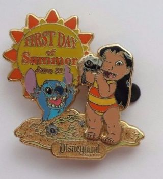 Disney Dlr Lilo & Stitch First Day Of Summer Beach Sand Bathing Suit Le 1000 Pin
