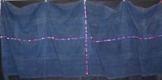 Vintage Hand Crafted & Stitched Central American Large Piece Of Denim Fabric