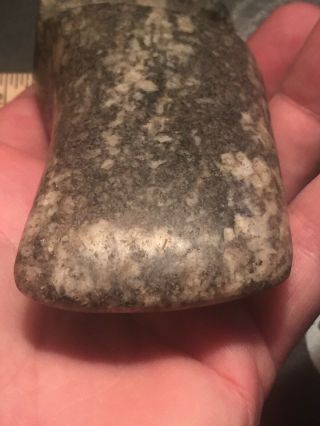 Indian artifact G10 Fine Speckled Granite 3/4 Ceremonial Trophy Axe Ross co OH 3