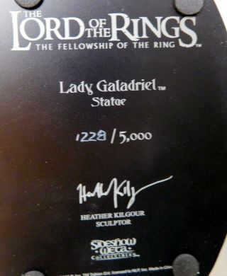 LotR Lord of the Rings Sideshow Lady Galadriel Polystone Statue figure MIB 9321 6