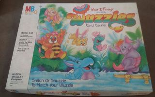 Vintage Walt Disney The Wuzzles Card Game 1985 Hasbro Complete