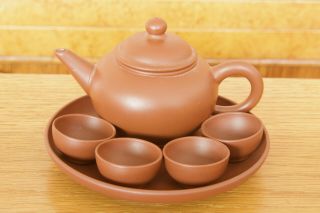 Yixing Zisha Teapot Set - Green Label Factory 1 - 130cc