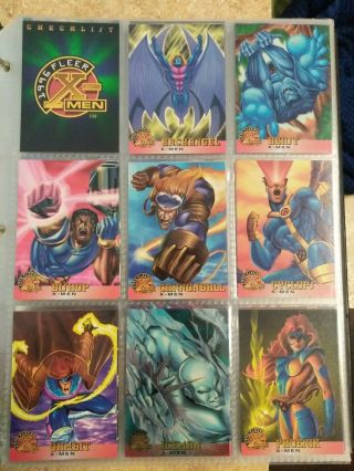 1996 Fleer Marvel X - Men Complete 1 - 99 Card Base Set Wolverine Deadpool Wal - Mart