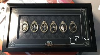 Framed Set Of 6 Pins (completer) Disney Haunted Mansion Anniversary 50th Le250