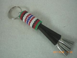 Beaded Native American Key Ring,  Afghanistan Veteran  1