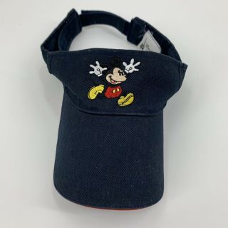 Disney Parks Mickey Mouse Visor Cap Blue Denim One Size