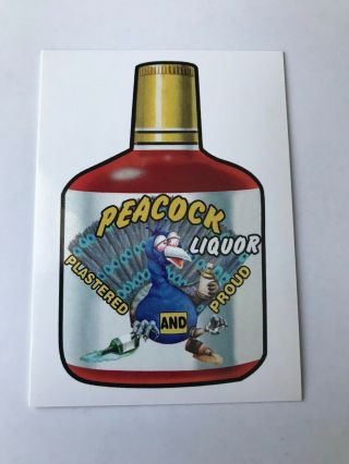 Peacock Liquor Wacky Packages 2017 Garbage Pail Kids Gpk Network Spews 82
