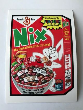 Nix Cereal Wacky Packages 2017 Garbage Pail Kids Gpk Network Spews 76 Trix