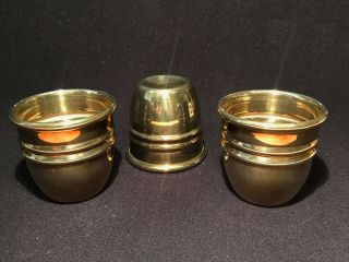 Brass Paul Fox - Jeff Busby Cups (no balls) close up magic prop 3