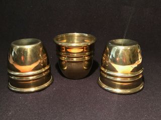 Brass Paul Fox - Jeff Busby Cups (no balls) close up magic prop 8