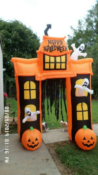 Happy Halloween Inflatable Airblown Blow Up Arch Way 10 Ft.  Yard Decoration