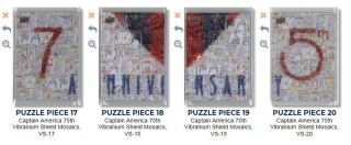 Captain America 75th Anniversary VIBRANIUM SHIELD SET 20 Metal Mosaic Cards 3
