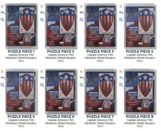 Captain America 75th Anniversary VIBRANIUM SHIELD SET 20 Metal Mosaic Cards 5