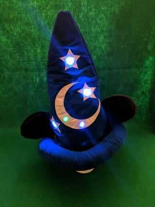 Disney World 100 Years Magic Mickey Fantasia Sorcerers Wizard Light Up Hat