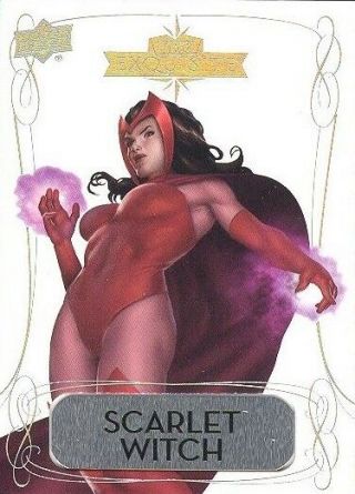 Upper Deck Marvel Gems Engraved Nameplate Exquisite Card 35 Scarlet Witch 01/10