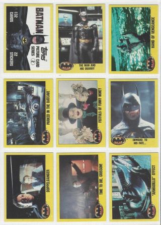 Batman The Movie Series 2 - Complete Card Set (132) - 1989 Topps - Nm