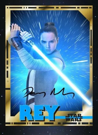 Topps Star Wars Card Trader D23 Expo Rey Motion Signature Card