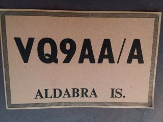 Vq9aa/a - Aldabra Is.  - Don Miller - Sponsor Card - 1966 - Qsl