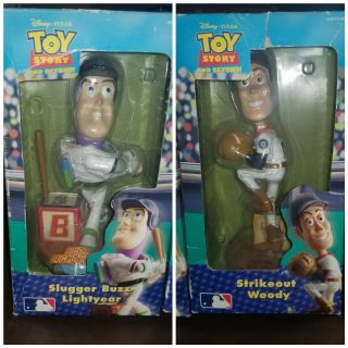 Collecters Item Toy Story Bobble Heads: Strikeout Woody And Slugger Buzz