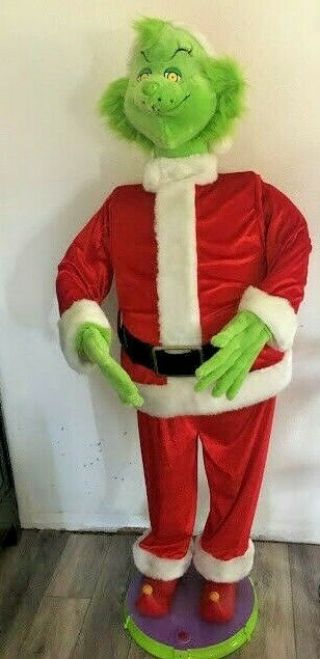 Life Size 5 Foot 2 " Grinch That Stole Christmas Holiday Prop Animated