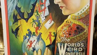Vintage CARTER THE GREAT Weird Wonderful Wizard Magician Window Card Poster 5