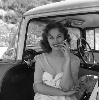 1960s Vogel Negative,  Sexy Pin - Up Girl Donalda Jordan In Chevy Bel Air,  T244512