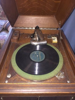 Victor Victrola VV - X - A RARE OAK Phonograph Record Player 3