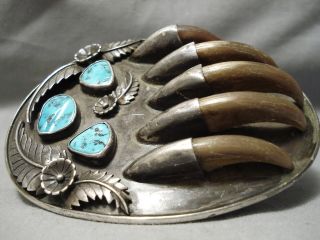One Of The Best Vintage Navajo Turquoise Sterling Silver Buckle Old
