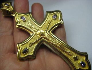 Pectoral Cross,  Double Sided,  For Bishops - Gold Plated Over Brass - 286