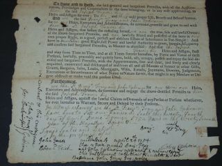 c.  1754 COLONIAL NATICK MASSACHUSETTS PARTIALLY PRINTED DEED 4