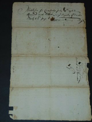 c.  1754 COLONIAL NATICK MASSACHUSETTS PARTIALLY PRINTED DEED 7