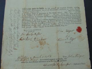 c.  1768 COLONIAL NATICK MASSACHUSETTS PARTIALLY PRINTED DEED 3