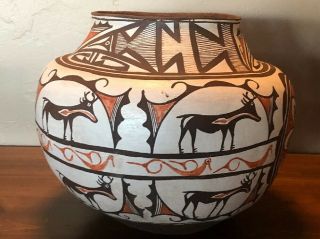 Very Large Historic Zuni Pueblo Pottery Pot Water Olla Circa 1900