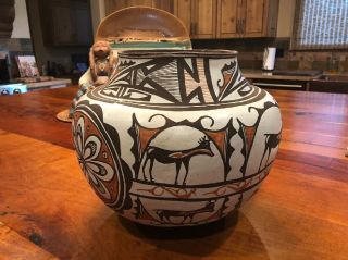 Very Large Historic Zuni Pueblo Pottery Pot Water Olla Circa 1900 2