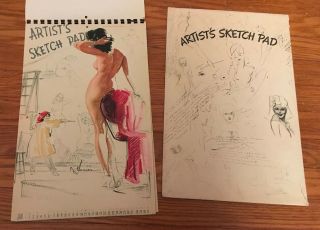 Vintage 1945 Munson Artist’s Sketch Pad Pinup Girl Calendar,  Envelope
