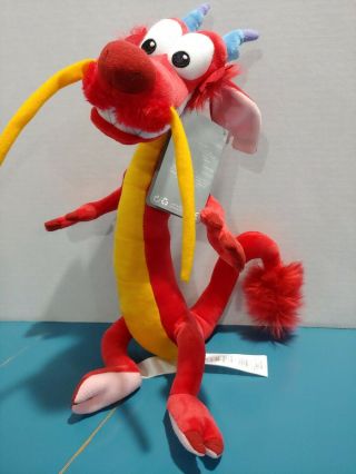 Disney Store Mulan Mushu Red Dragon 15 " Plush Stuffed Toy W/tags
