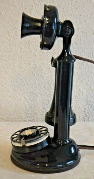 Western Electric Vintage Rotary Dial Wired and Candlestick Telephone 5