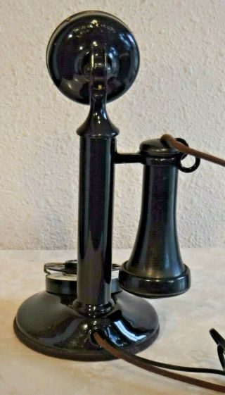 Western Electric Vintage Rotary Dial Wired and Candlestick Telephone 6