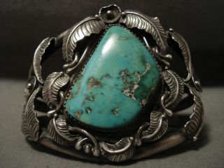 World Of Intricacy Vintage Navajo Turquoise Silver Garden Bracelet