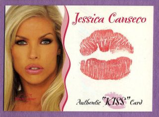 Benchwarmer 2003 Gold Jessica Canseco Authentic Kiss Lip Print Insert Card