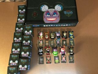 Disney Vinylmation 3 " - Villains Series 1 Complete And Matching Card,  No Chaser